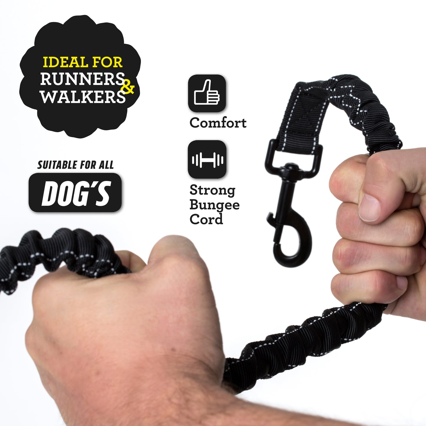 Premium Anti Pull Dog Lead - Strong Dog Leads for Large Dogs - No Pull Bungee Dog Lead